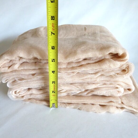 NEW HALLOWEEN CREAM BEIGE CHEESE CLOTH FABRIC YARDAGE LOT ( 4 LARGE PIECES ) - Picture 5 of 5